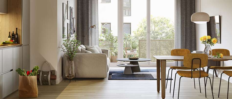Helle Balkonwohnung