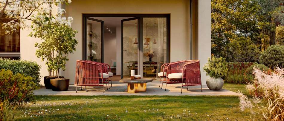 Privatterrasse mit Garten