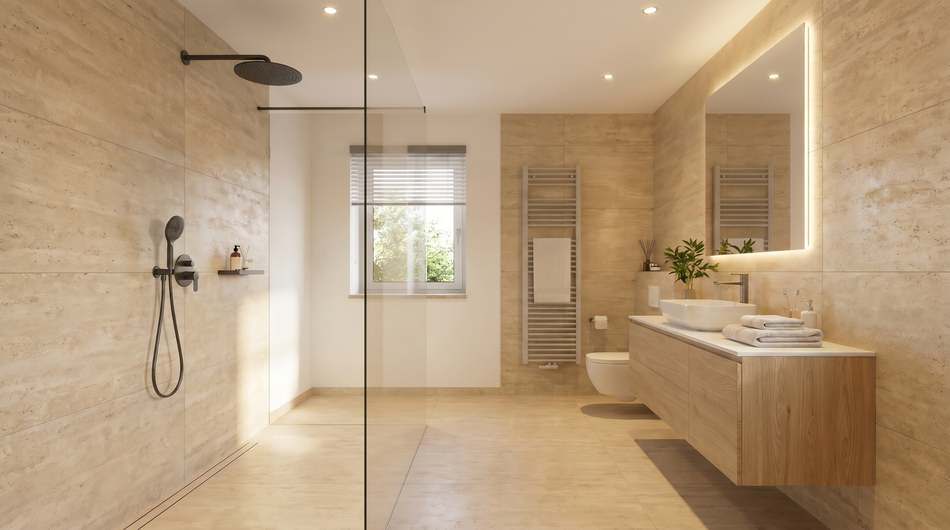 Bad Variante: Dusche offen