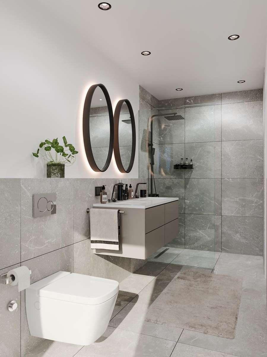 Blick ins Badezimmer - Unverbi