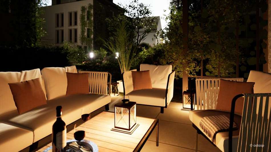 abendliche ruhe auf der terras