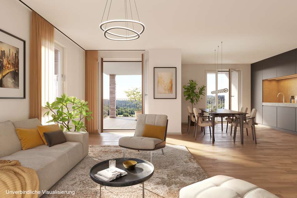 Innenvisualisierung Wohnzimmer