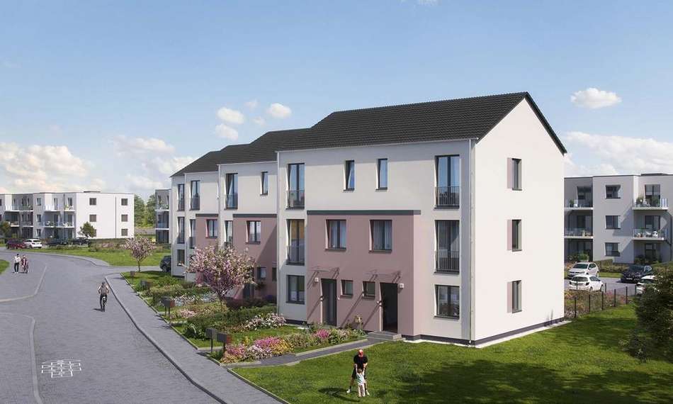 Moderne Reihenhäuser im Neubau