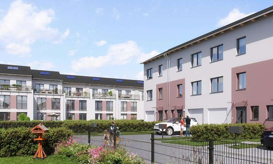 Moderne Reihenhäuser im Neubau