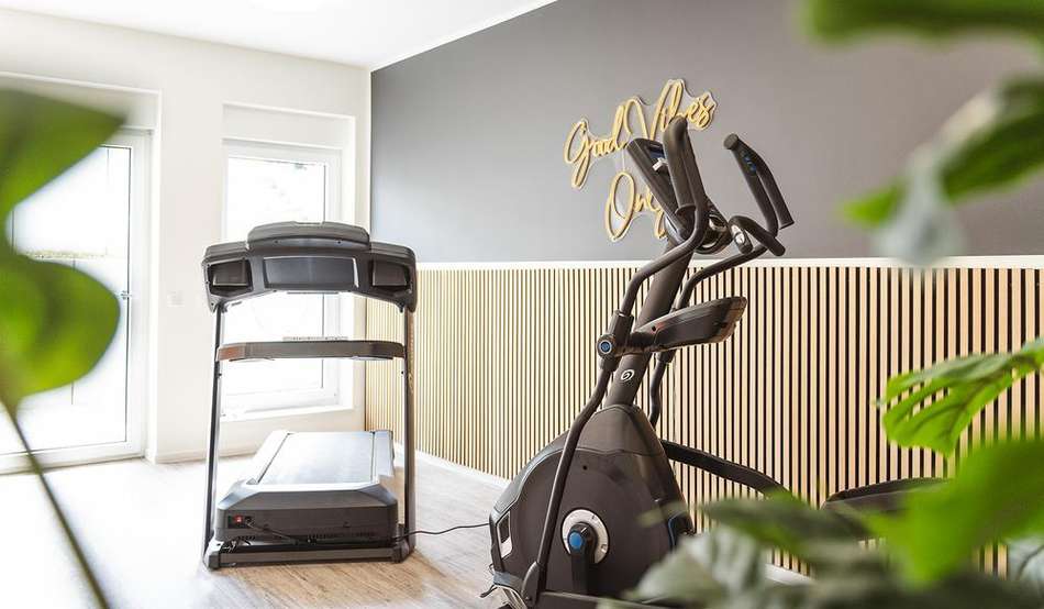 Mit privatem Fitnessbereich in