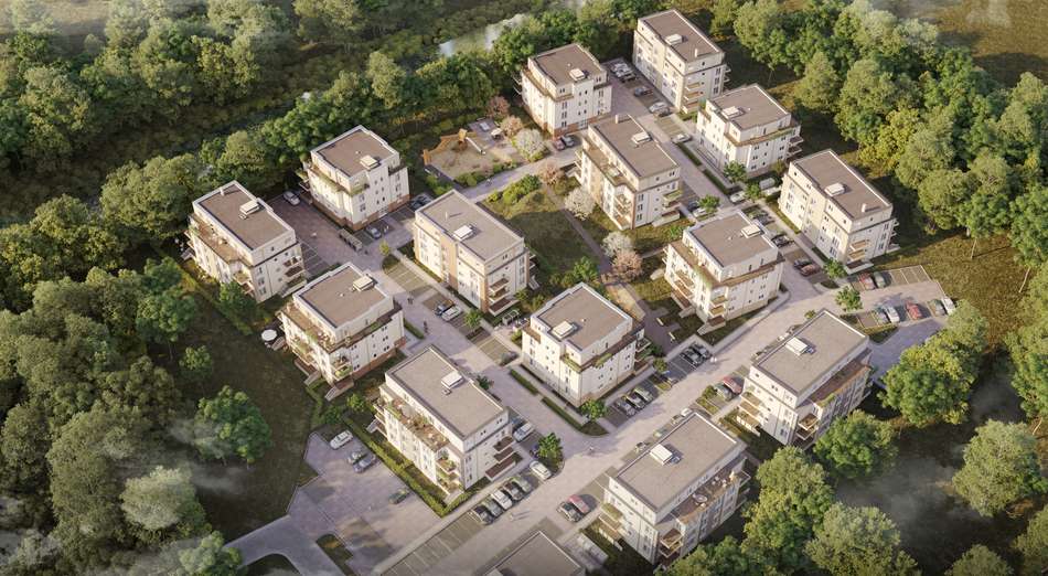 Das Wohnquartier von oben