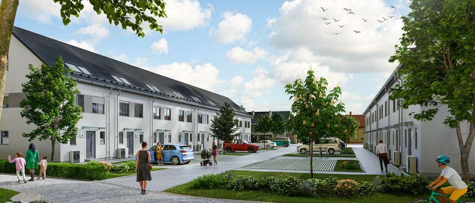 Unsere Reihenhäuser im unserem Quartier Parkstadt Portitz