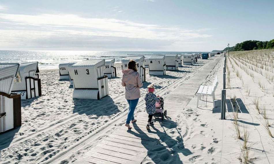 Der Badestrand wartet in unmit