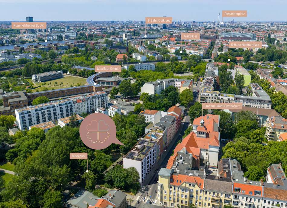 Luftbild Lagemarkierung