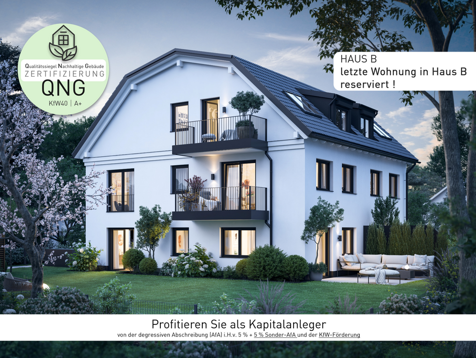 Haus B: letzte WHG reserviert.