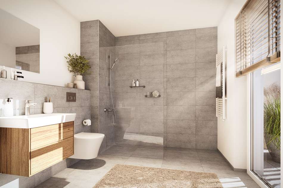 Badezimmer mit Dusche