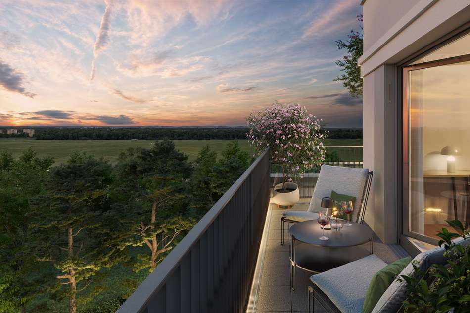 Balkon / Dachterrasse Abend