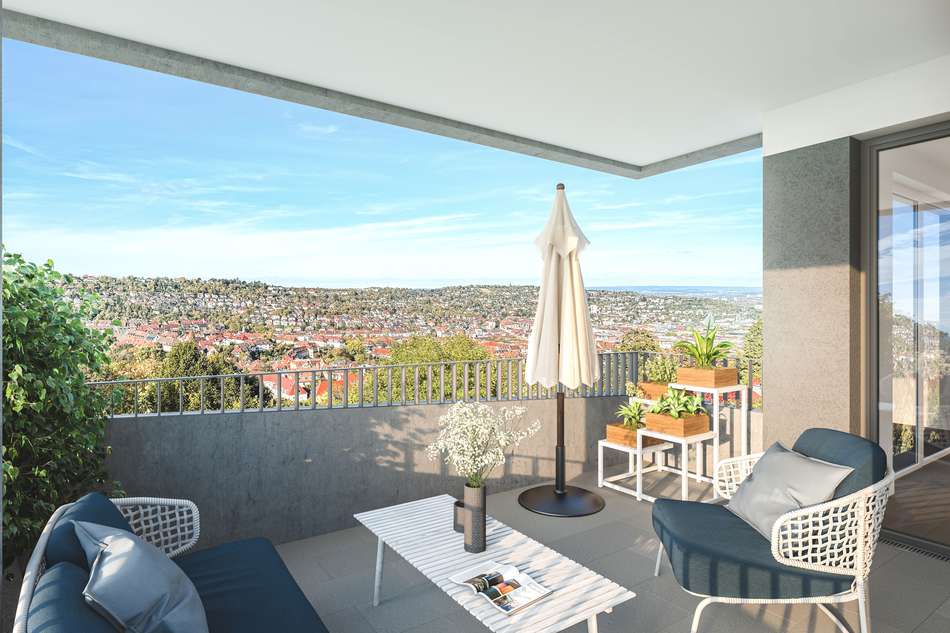 Blick vom Balkon