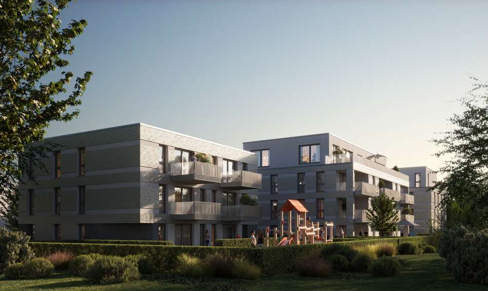 Haus 1+2  Perspektive Rückans