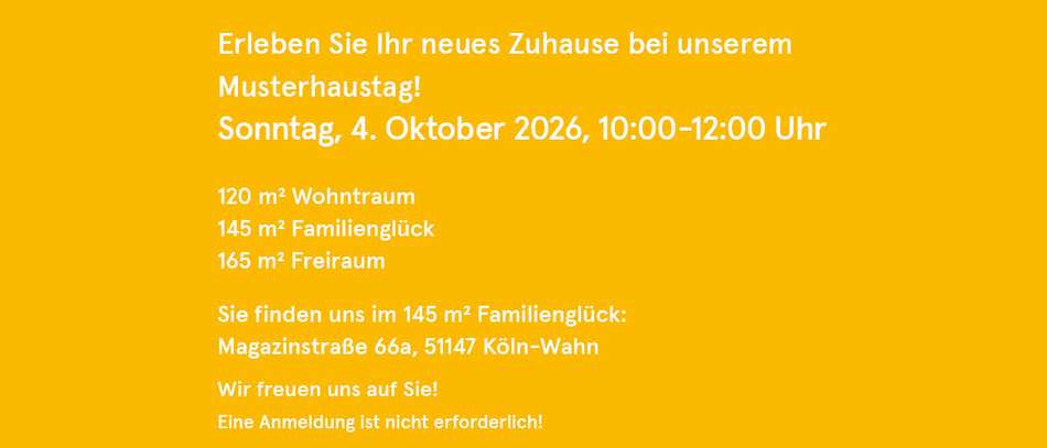 Musterhaustag Sonntag, 04.10.