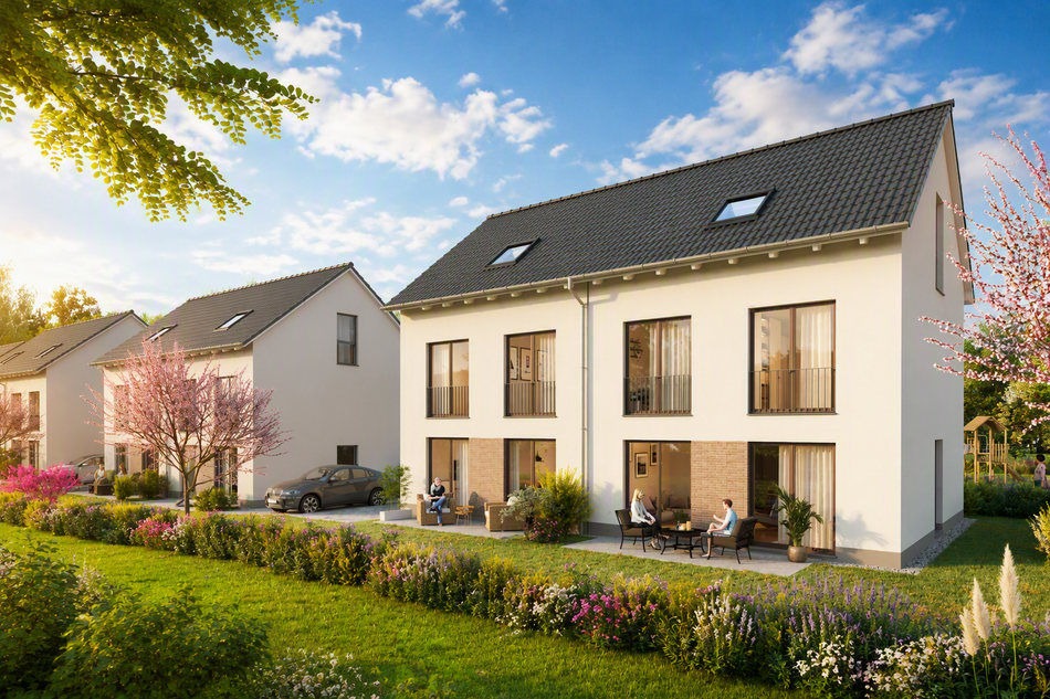 Gartenansicht DHH Flörsheim