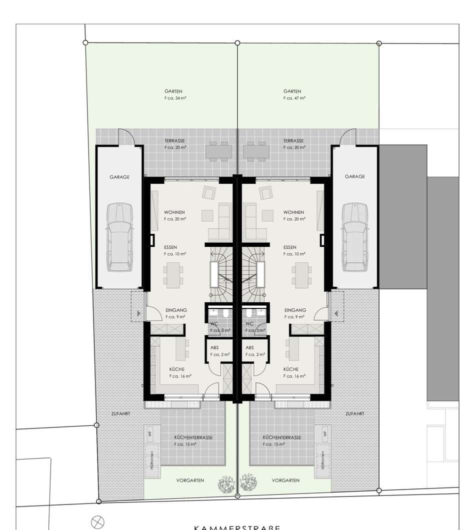 Grundriss DHH 1+2 - EG