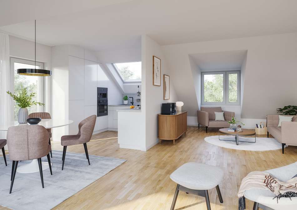 Innenansicht Wohnzimmer/Küche