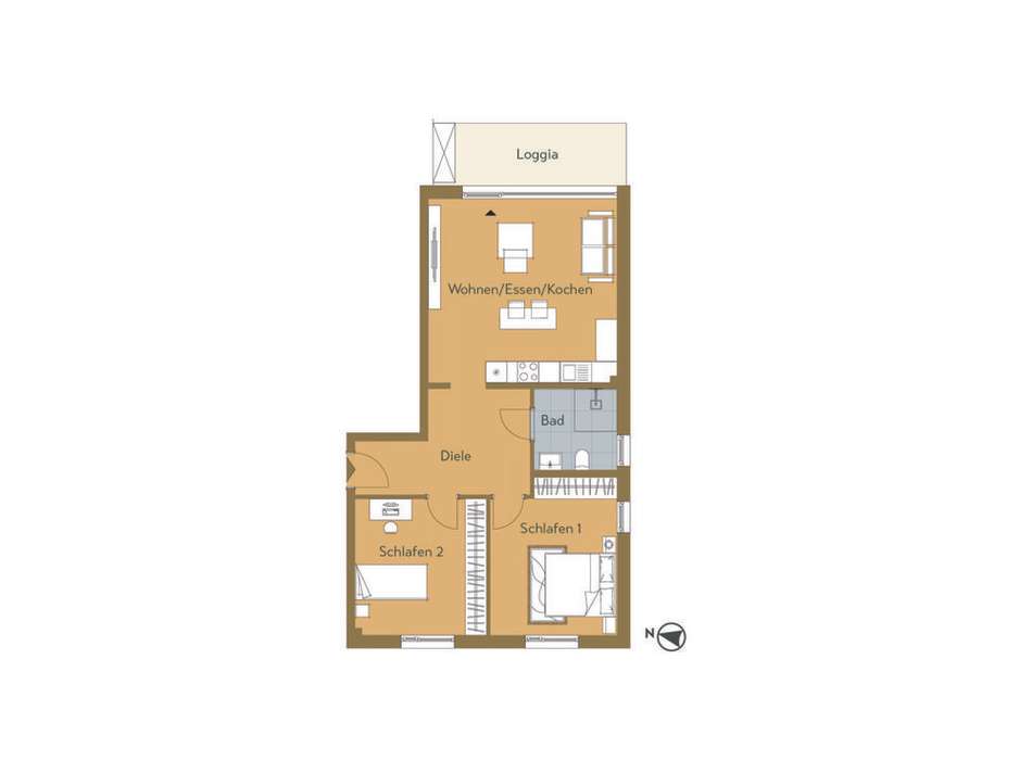Grundriss WE 6