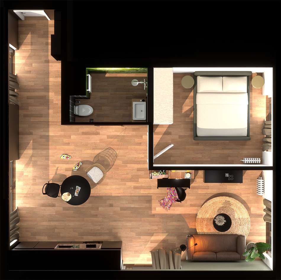 2-Zimmer-Penthouse