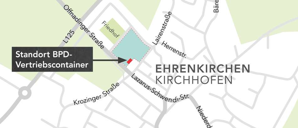 Vertriebscontainer Lageplan